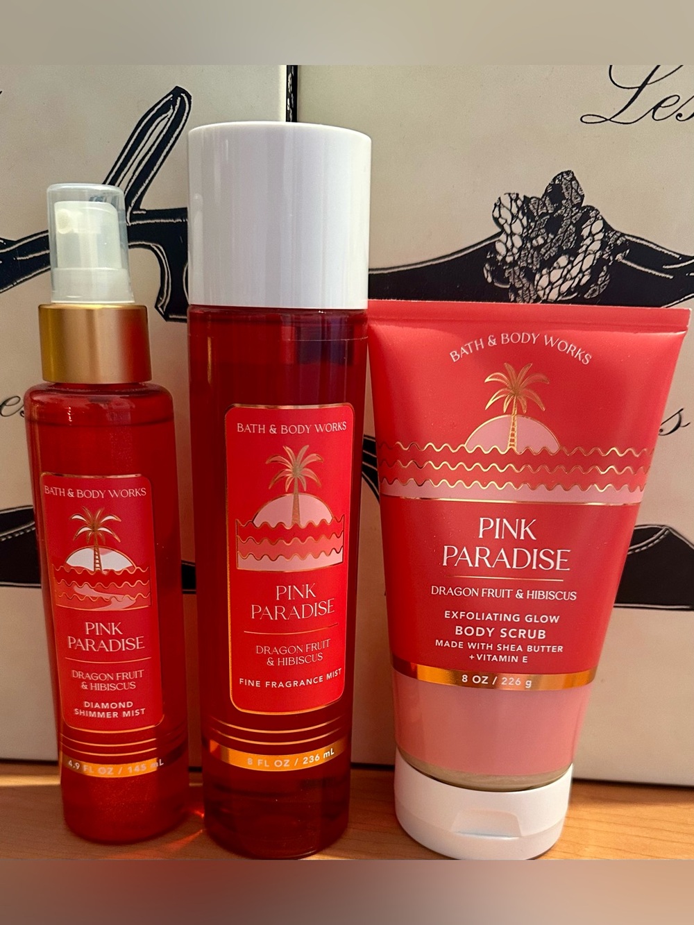 Bath & Body Works Pink Paradise Body Care Set